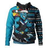 Port Adelaide Hoodie Christmas Holiday Santa Rides The Waves