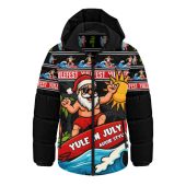 Australia Hooded Padded Jacket Santa's Yule Wave Ride