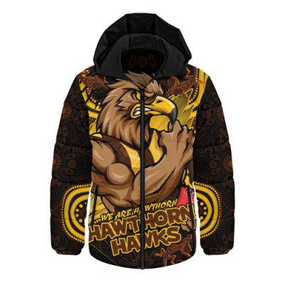 Hawthorn Hooded Padded Jacket Spirit Warriors Of The Game