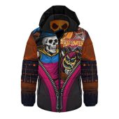 Brisbane Lions Hooded Padded Jacket Halloween Night Reaper Zipper