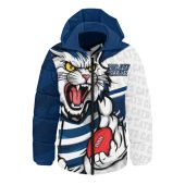 Geelong Cats Hooded Padded Jacket Defend The Pride