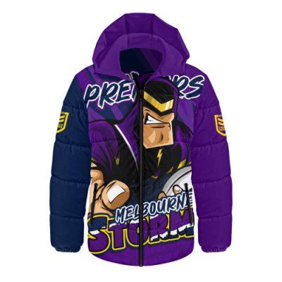 Melbourne Storm Hooded Padded Jacket Chasing Victory 2025 Final Series Pride
