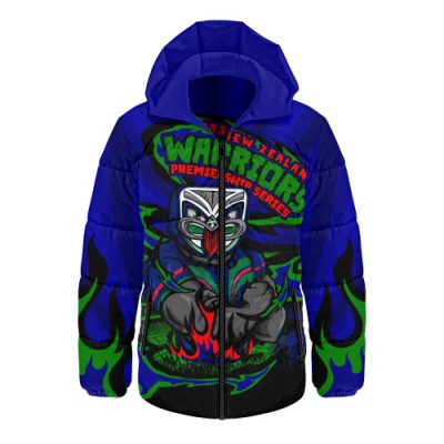 New Zealand Warriors Hooded Padded Jacket Premiership Series Sports Gear