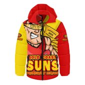 Gold Coast SUNS Hooded Padded Jacket Australian Football Finals Premiership Spirit