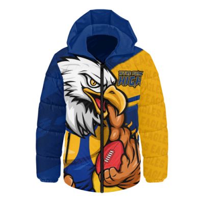 West Coast Eagles Hooded Padded Jacket Defend The Pride
