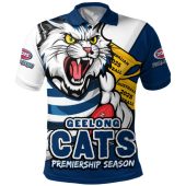 Geelong Cats Polo Shirt Australian Football Finals Premiership Spirit