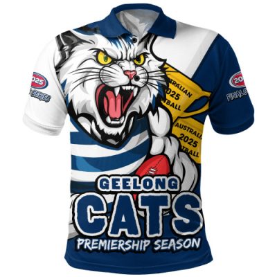 Geelong Cats Polo Shirt Australian Football Finals Premiership Spirit