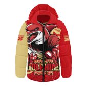 Redcliffe Dolphins Hooded Padded Jacket Battle For Glory Rugby Finals Edition