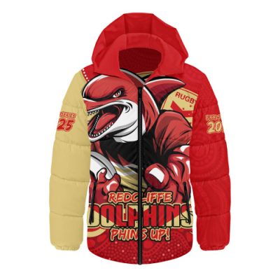 Redcliffe Dolphins Hooded Padded Jacket Battle For Glory Rugby Finals Edition