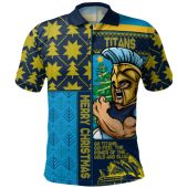 Gold Coast Titans Polo Shirt Christmas Magic Knit Style Winter Glow