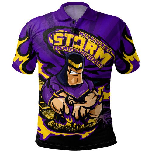 Melbourne Storm Polo Shirt Premiership Series Sports Gear Melbourne Storm Polo Shirt Premiership Series Sports Gear