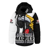 Collingwood Hooded Padded Jacket Australian Football Finals Premiership Spirit