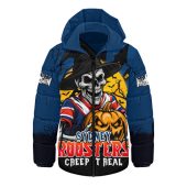 Sydney Roosters Hooded Padded Jacket Dark Moon Rugby Halloween Battle Edition
