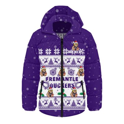 Fremantle Hooded Padded Jacket Special Ugly Christmas Holiday Footy Fans