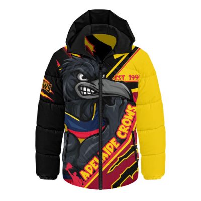 Adelaide Crows Hooded Padded Jacket Battlefield Glory Gear