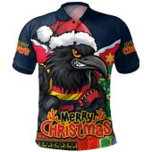 Adelaide Crows Polo Shirt Santa Scoring Touchdown On Christmas Game Day