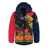 Adelaide Crows Hooded Padded Jacket Australian Football Finals Premiership Spirit