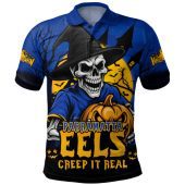 Parramatta Eels Polo Shirt Dark Moon Rugby Halloween Battle Edition