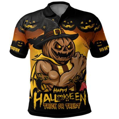 Hawthorn Polo Shirt Dark Pumpkin Halloween Spirit