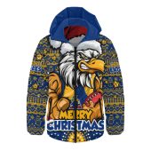 West Coast Eagles Hooded Padded Jacket Ugly Christmas Knit Patterns Vintage Jersey