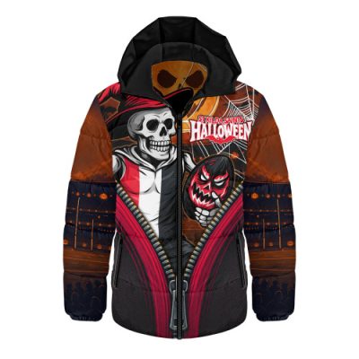 St Kilda Hooded Padded Jacket Halloween Night Reaper Zipper