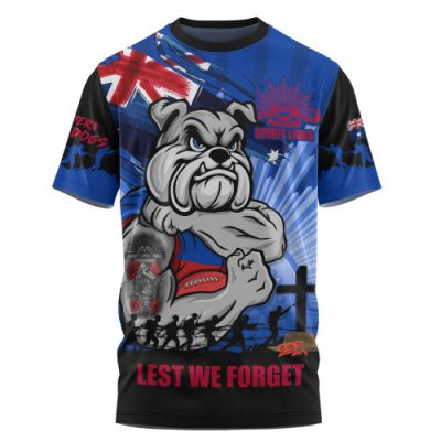 Western Bulldogs T-Shirt ANZAC Day Honour And Football Legacy