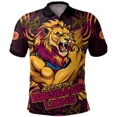 Brisbane Lions Polo Shirt Spirit Warriors Of The Game