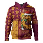 Brisbane Broncos Hoodie Christmas Magic Knit Style Winter Glow