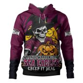 Manly Warringah Sea Eagles Hoodie Dark Moon Rugby Halloween Battle Edition