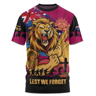 Brisbane Lions T-Shirt ANZAC Day Honour And Football Legacy