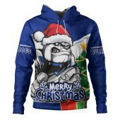 Canterbury-Bankstown Bulldogs Hoodie Santa Scoring Touchdown On Christmas Game Day