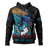 Port Adelaide Hoodie ANZAC Inspired Football Fan Memorial Design