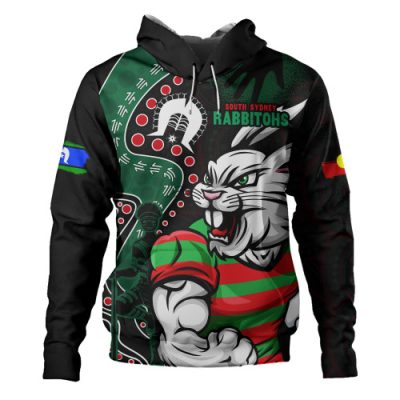 South Sydney Rabbitohs Hoodie NAIDOC Indigenous Warrior Spirit