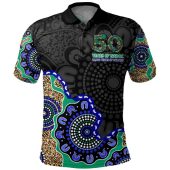 Indigenous Australian Aboriginal Polo Shirt NAIDOC Fifty Years Cultural Celebration Edition