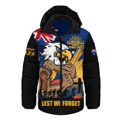 West Coast Eagles Hooded Padded Jacket ANZAC Day Honour And Football Legacy