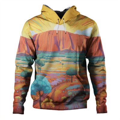 Urulu Travelling Hoodie - Urulu Mountain Oil Painting Art Hoodie