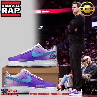 Utah Jazz Autism Acceptance Limited Edition Air Force 1 Running Sneakers Shoes