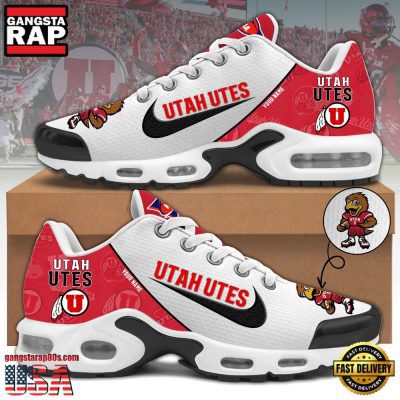 NCAA Custom Name Utah Utes Football Mascot Symbol Air Max Plus Shoes Running Sneakers