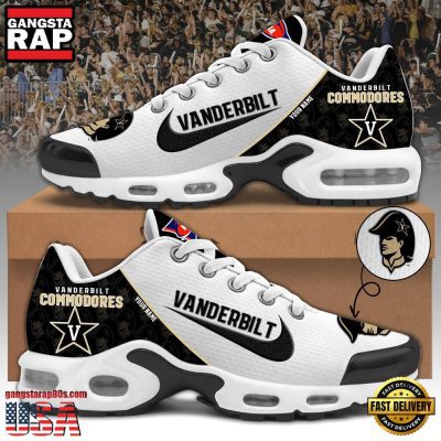 NCAA Custom Name Vanderbilt Commodores Football Mascot Symbol Air Max Plus Shoes Running Sneakers