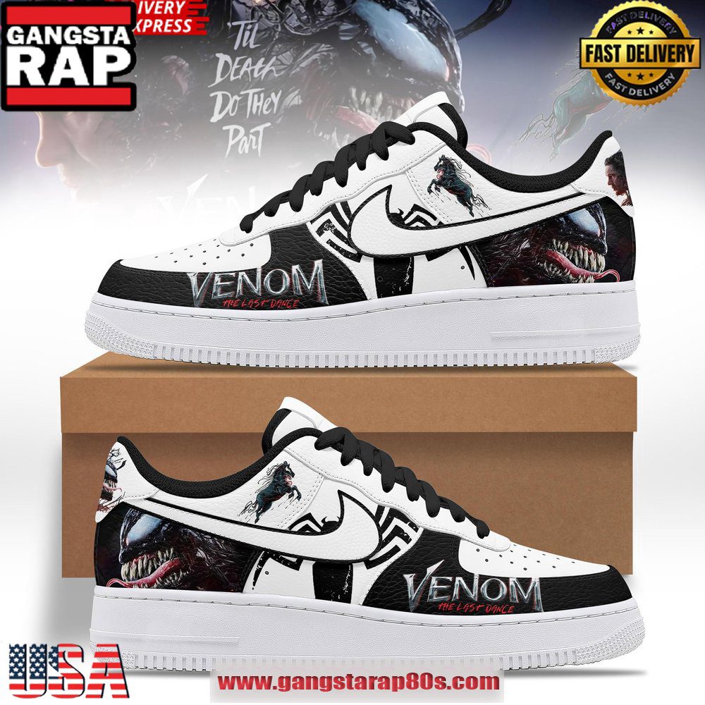 Venom The Last Dance Special Edition Air Force 1 Running Sneakers Venom The Last Dance Special Edition Air Force 1 Running Sneakers