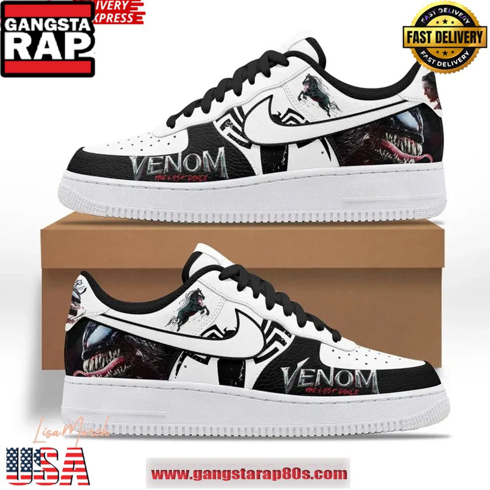 Venom The Last Dance Special Edition Air Force 1 Running Sneakers Venom The Last Dance Special Edition Air Force 1 Running Sneakers