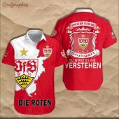 VfB Stuttgart Red White Hawaiian Shirt
