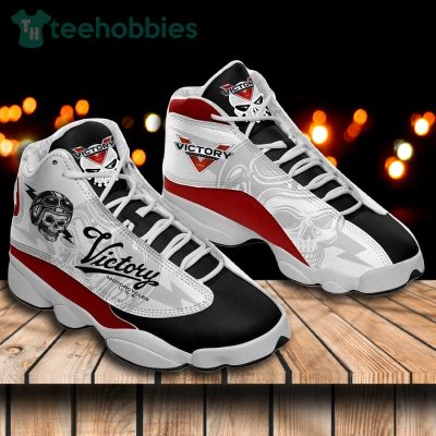 Victory Motorcycles White Black Air Jordan 13 Shoes