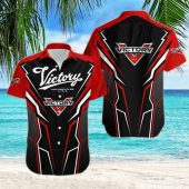 Victory Motorcycles Usa Never Stop Red Hawaiian Shirt