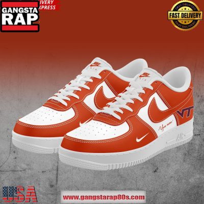 Virginia Tech Hokies Orange Special Edition Custom Air Force 1 Sneakers Shoes