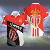 AS Monaco White Red Hawaiian Shirt V2