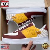 NFL Washington Commanders Basic Pattern Football New Design Air Force 1 Running Sneakers Shoes