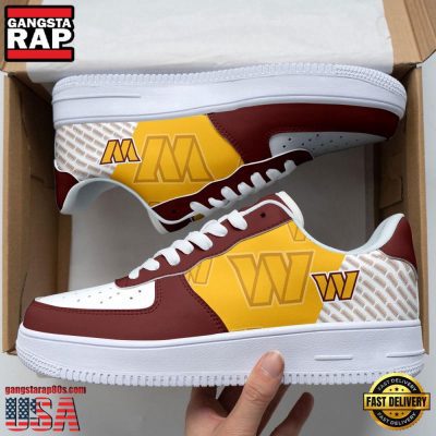 NFL Washington Commanders Basic Pattern Football New Design Air Force 1 Running Sneakers Shoes