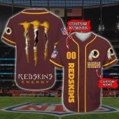 NFL Washington Redskins Custom Name Number Scratch Baseball Jersey