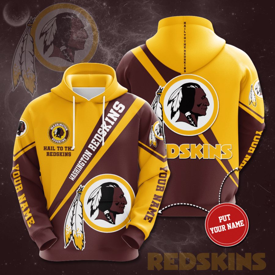 NFL Washington Redskins Custom Name Hail To Pullover Hoodie NFL Washington Redskins Custom Name Hail To Pullover Hoodie